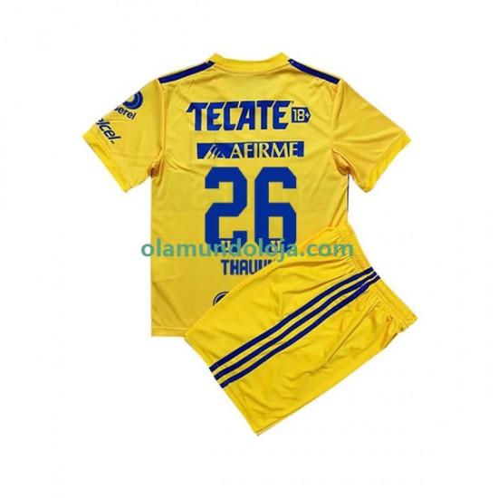 Camisola Tigres UANL Florian Thauvin 26 Criança Equipamento Primeiro 2022-2023 Manga Curta